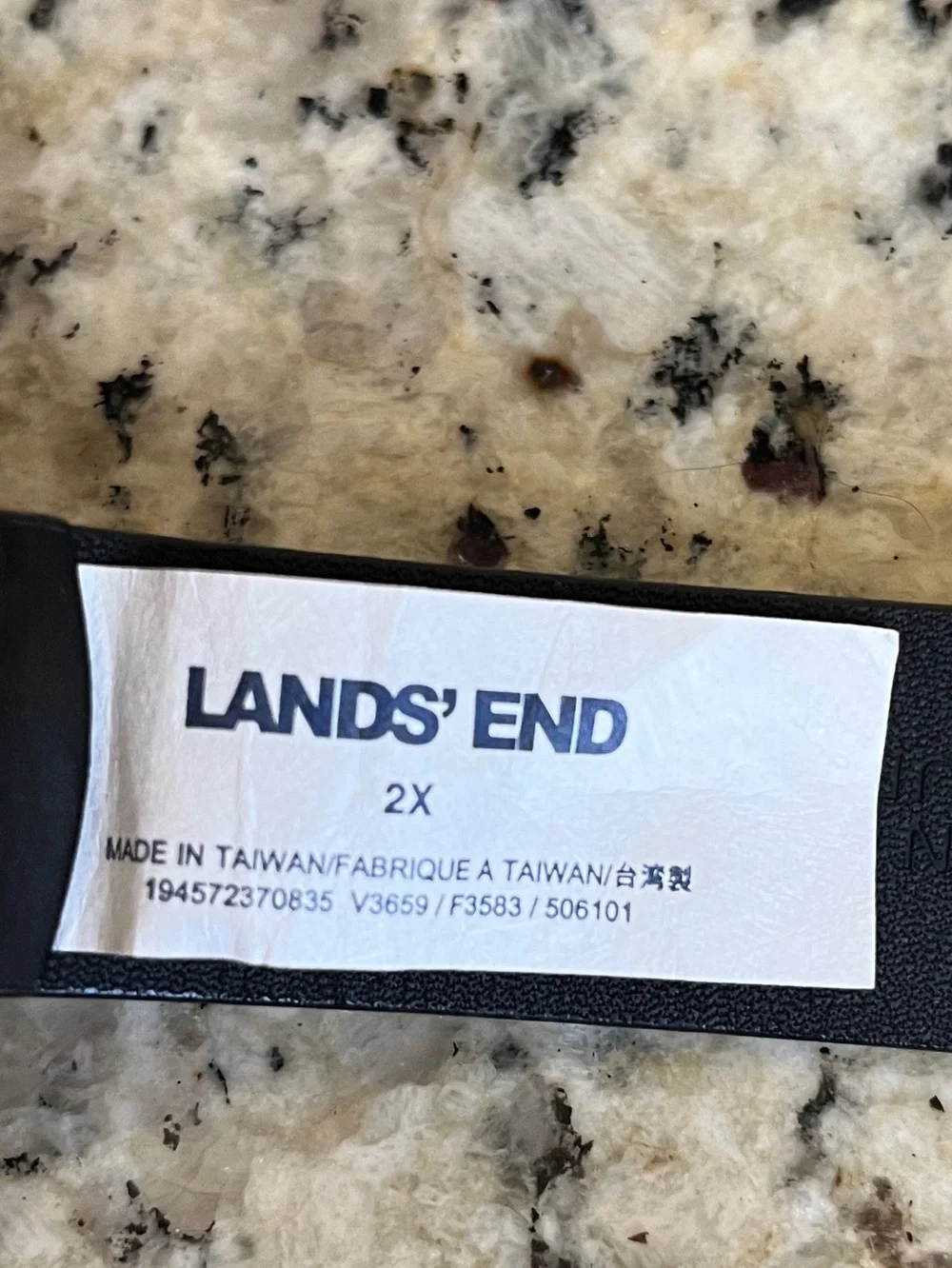 Land’s End Black XL Leather Belt